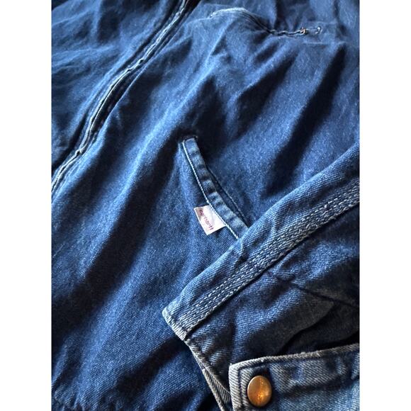 Vintage Carhartt Detroit 80LJ 80’s USA Made Denim Bloody Guts L Trucker Jacket - Picture 4 of 9